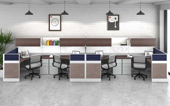 Mobiliario para crear espacios de oficina colaborativos
