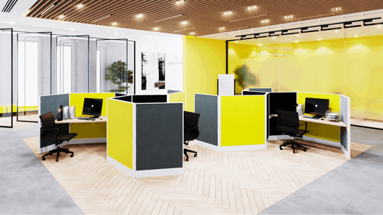 COVID - friendly configurations for office workstations